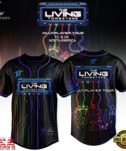 The Living Tombstone Multiplayer Tour 2026 Exclusive Baseball Jersey, Music Artist Baseball Jersey The Living Tombstone Multiplayer Tour 2026 Exclusive Baseball Jersey