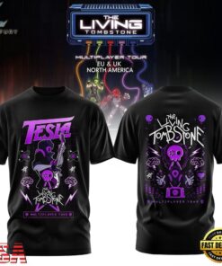The Living Tombstone Multiplayer Tour 2026 Tesla T Shirt, Trending Music 3D Tee The Living Tombstone Multiplayer Tour 2026 Tesla T Shirt