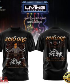 The Living Tombstone Multiplayer Tour 2026 Zero One T Shirt, Trending Music 3D Tee The Living Tombstone Multiplayer Tour 2026 Zero One T Shirt