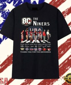 The Niners 80 Years Super Bowl Champions Abbey Road Signatures T Shirt, Trendy 2D Print Shirt The Niners 80 Years Super Bowl Champions Abbey Road Signatures T Shirt