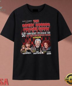 The Rocky Horror Picture Show 50th Anniversary Tour Cast T Shirt, Music 2D Graphic Tee The Rocky Horror Picture Show 50th Anniversary Tour Cast T Shirt