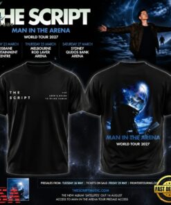 The Script Man In The Arena Tour 2026 3D Shirt, Trending Music 3D Tee The Script Man IN The Arena Tour 2026 3D Shirt