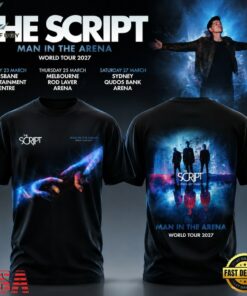 The Script Man In The Arena Tour 2026 Graphic Design T Shirt, Trending Music 3D Tee The Script Man IN The Arena Tour 2026 Graphic Design T Shirt
