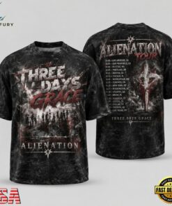 Three Days Grace Alienation Tour 2026 Limited Edition 3D Shirt, Trending Music 3D Tee Three Days Grace Alienation Tour 2026 Limited Edition 3D Shirt