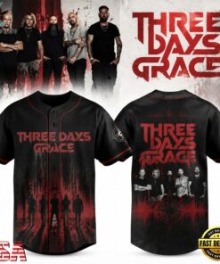 Three Days Grace Alienation Tour 2026 Limited Edition Jersey, Music Artist Baseball Jersey Three Days Grace Alienation Tour 2026 Limited Edition Jersey