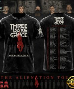 Three Days Grace Alienation Tour 2026 New Design T Shirt, Trending Music 3D Tee Three Days Grace Alienation Tour 2026 New Design T Shirt