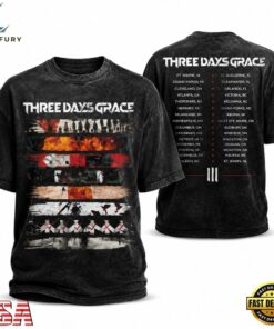 Three Days Grace Alienation Tour Graphic T Shirt, Trending Music 3D Tee Three Days Grace Alienation Tour Graphic T Shirt
