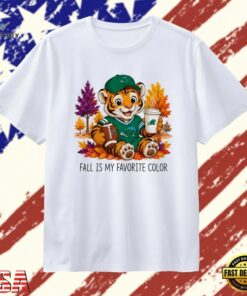 Tulane Green Wave Tiger Fall Is My Favorite Color T Shirt, Trendy 2D Print Shirt Tulane Green Wave Tiger Fall IS MY Favorite Color T Shirt