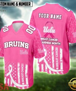 UCLA Bruins NCAA Breast Cancer Awareness Month 2026 Football Jersey, Fashion Football Jersey Ucla Bruins Ncaa Breast Cancer Awareness Month 2026 Football Jersey