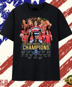 USA Basketball FIBA Women's World Cup Champions Signatures T Shirt, Trendy 2D Print Shirt Usa Basketball Fiba Women S World Cup Champions Signatures T Shirt