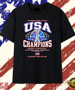 USA Champions FIBA Women’s Basketball World Cup 2026 T Shirt, Trendy 2D Print Shirt Usa Champions Fiba Women S Basketball World Cup 2026 T Shirt