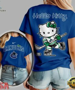 Vancouver Canucks NHL x Hello Kitty Unisex 3D Shirt, NHL Hockey 3D Shirt Vancouver Canucks Nhl X Hello Kitty Unisex 3D Shirt