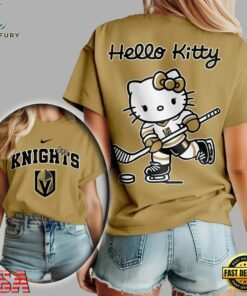 Vegas Golden Knights NHL x Hello Kitty Unisex 3D Shirt, NHL Hockey 3D Shirt Vegas Golden Knights Nhl X Hello Kitty Unisex 3D Shirt
