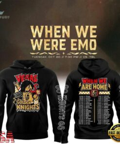 Vegas Golden Knights x EMO When We Are Home Schedule Hoodie, Viral 3D Graphic Tee Vegas Golden Knights X Emo When WE Are Home Schedule Hoodie
