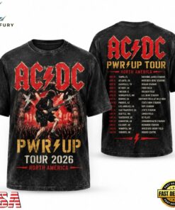 Vintage ACDC Power Up Tour 2026 North American Dates Heavy Metal T Shirt, Trending Music 3D Tee Vintage Acdc Power UP Tour 2026 North American Dates Heavy Metal T Shirt