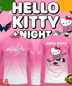 Washington Capitals x Hello Kitty 2026 Limited edition Long Sleeve Shirt, Viral 3D Graphic Tee Washington Capitals X Hello Kitty 2026 Limited Edition Long Sleeve Shirt