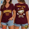 Washington Commanders NFL Hello Kitty Football V Neck T Shirt, NFL Team V Neck Tee 3 Washington Commanders NFL Hello Kitty Football V Neck T Shirt, NFL Team V Neck Tee Washington Commanders Nfl Hello Kitty Football V Neck T Shirt