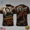 Washington Commanders NFL Michael Myers Sunday Nightmares Horror Halloween 3D T Shirt, Sports Fans 3D Shirt Washington Commanders Nfl Michael Myers Sunday Nightmares Horror Halloween 3D T Shirt