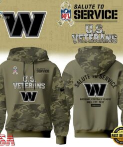 Washington Commanders NFL US Veterans Salute To Service 2026 Hoodie Shirt, Sports Fans 3D Shirt Washington Commanders Nfl US Veterans Salute TO Service 2026 Hoodie Shirt