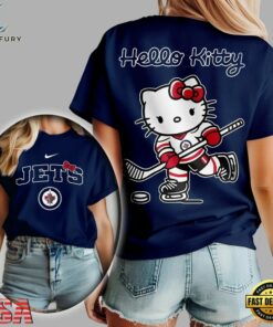 Winnipeg Jets NHL x Hello Kitty Unisex 3D Shirt, NHL Hockey 3D Shirt Winnipeg Jets Nhl X Hello Kitty Unisex 3D Shirt