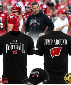 Wisconsin Badgers Football Head Coach Luke Fickell Jump Around 2026 T Shirt, Viral 3D Graphic Tee Wisconsin Badgers Football Head Coach Luke Fickell Jump Around 2026 T Shirt