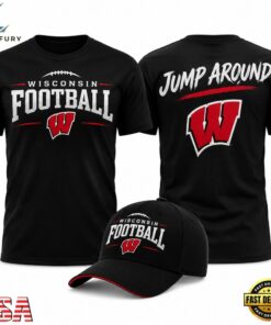 Wisconsin Badgers Football Jump Around 2026 Graphic T Shirt, Viral 3D Graphic Tee Wisconsin Badgers Football Jump Around 2026 Graphic T Shirt