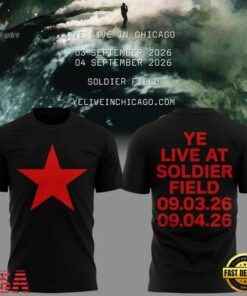 YE LIVE AT SOLDIER FIELD, 2026 Ye Live Concert Tour Black T Shirt, Trending Music 3D Tee YE Live AT Soldier Field 2026 YE Live Concert Tour Black T Shirt