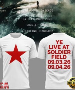 YE LIVE AT SOLDIER FIELD, 2026 Ye Live Concert Tour White T Shirt, Trending Music 3D Tee YE Live AT Soldier Field 2026 YE Live Concert Tour White T Shirt