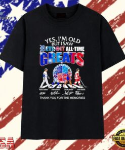 Yes I’m old but I saw Detroit All Time Greats thank you for the memories T Shirt, Trendy 2D Print Shirt Yes I M Old But I Saw Detroit All Time Greats Thank You For The Memories T Shirt