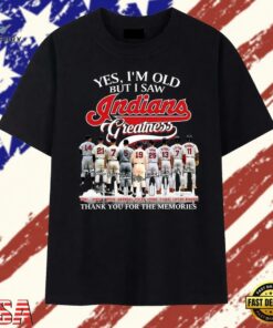 Yes I'm Old But I Saw Indians Greatness Signatures Graphic T Shirt, Trendy 2D Print Shirt Yes I M Old But I Saw Indians Greatness Signatures Graphic T Shirt