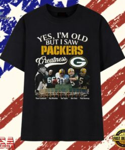 Yes I'm Old But I Saw Packers Greatness Signatures T Shirt, Trendy 2D Print Shirt Yes I M Old But I Saw Packers Greatness Signatures T Shirt