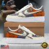 Zach Bryan With Heaven On Tour Plaid & Orange Country Music Air Force 1 Shoes, Music Lover AF1 Shoes Zach Bryan With Heaven ON Tour Plaid Orange Country Music Air Force 1 Shoes