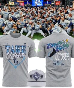 Tampa Bay Rays Gray 2026 MLB Division Series Champions Distressed Locker Room Take October 3D Shirt, Viral 3D Graphic Tee Tampa Bay Rays Gray 2026 Mlb Division Series Champions Distressed Locker Room Take October 3D Shirt