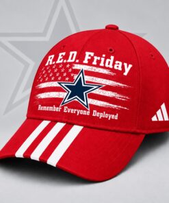 Dallas Cowboys NFL RED Friday Patriotic American Flag Remember Everyone Deployed Three Stripe Baseball Cap, Football Limited Edition Cap Dallas Cowboys Nfl Red Friday Patriotic American Flag Remember Everyone Deployed Three Stripe Baseball Cap