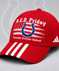 Indianapolis Colts NFL RED Friday Patriotic American Flag Remember Everyone Deployed Three Stripe Baseball Cap, Football Limited Edition Cap Indianapolis Colts Nfl Red Friday Patriotic American Flag Remember Everyone Deployed Three Stripe Baseball Cap