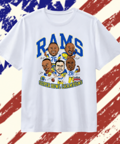 Los Angeles Rams Kurt Warner 13 Marshall Faulk 28 Orlando Pace 76 Super Bowl XXXIV champions T Shirt, Trendy 2D Print Shirt Los Angeles Rams Kurt Warner 13 Marshall Faulk 28 Orlando Pace 76 Super Bowl Xxxiv Champions T Shirt