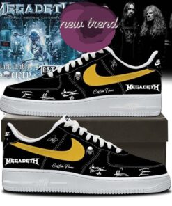 Megadeth Breakout Hibernation Of The Nations 2026 Customize Black Air Force 1 Shoes Sneakers, Music Lover AF1 Shoes Megadeth Breakout Hibernation OF The Nations 2026 Customize Black Air Force 1 Shoes Sneakers