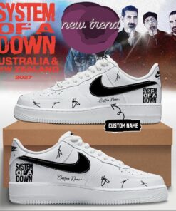 System Of A Down And Faith No More Australia x New Zealand Tour Personalized Air Force 1 Shoes Sneakers, Music Lover AF1 Shoes System OF A Down And Faith NO More Australia X New Zealand Tour Personalized Air Force 1 Shoes Sneakers