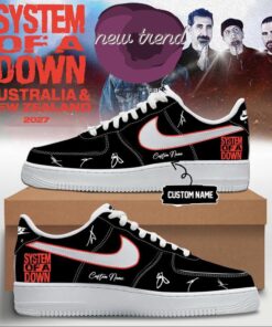 System Of A Down And Faith No More Australia x New Zealand Tour Signed Air Force 1 Shoes Sneakers, Music Lover AF1 Shoes System OF A Down And Faith NO More Australia X New Zealand Tour Signed Air Force 1 Shoes Sneakers