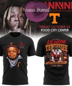 Tennessee Volunteers x Lil Wayne 20 Years of Carter Classics live in Tennessee 2026 T Shirt, Trending Music 3D Tee Tennessee Volunteers X Lil Wayne 20 Years OF Carter Classics Live IN Tennessee 2026 T Shirt