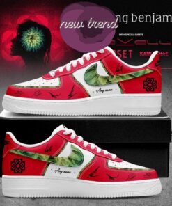 Breaking Benjamin North American World Tour 2026 Limited Edition Red Air Force 1 Shoes Sneakers, Music Lover AF1 Shoes Breaking Benjamin North American World Tour 2026 Limited Edition Red Air Force 1 Shoes Sneakers