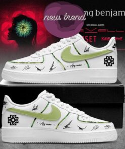 Breaking Benjamin North American World Tour 2026 Limited Edition White Air Force 1 Shoes Sneakers, Music Lover AF1 Shoes Breaking Benjamin North American World Tour 2026 Limited Edition White Air Force 1 Shoes Sneakers