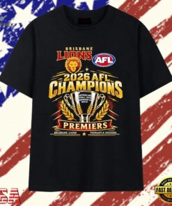2026 Brisbane Lions AFL Grand Final Champions T Shirt, Trendy 2D Print Shirt 2026 Brisbane Lions Afl Grand Final Champions T Shirt