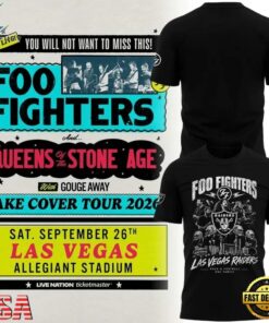 2026 Las Vegas Raiders x Foo Fighters Limited Edition 3D Shirt, Trending Music 3D Tee 2026 Las Vegas Raiders X Foo Fighters Limited Edition 3D Shirt