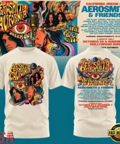 Aerosmith California Dream On Tour 2026 3D Shirt, Trending Music 3D Tee Aerosmith California Dream ON Tour 2026 3D Shirt