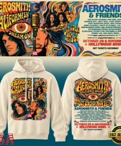Aerosmith California Dream On Tour 3D Hoodie, Trending Music 3D Tee Aerosmith California Dream ON Tour 3D Hoodie