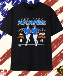 AJ Ewing and Carson Benge New York Psychopaths Signature T Shirt, Trendy 2D Print Shirt AJ Ewing And Carson Benge New York Psychopaths Signature T Shirt
