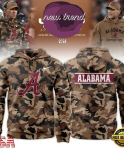 Alabama Crimson Tide 2026 Military Appreciation New Design Hoodie, Viral 3D Graphic Tee Alabama Crimson Tide 2026 Military Appreciation New Design Hoodie