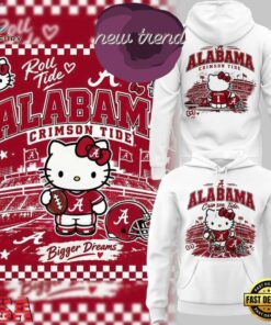Alabama Crimson Tide x Hello Kitty 2026 Limited Edition Hoodie, Viral 3D Graphic Tee Alabama Crimson Tide X Hello Kitty 2026 Limited Edition Hoodie