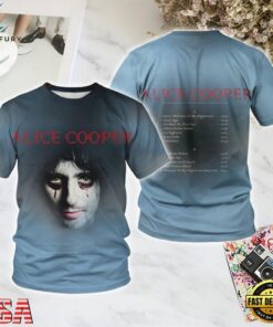 Alice Cooper Alone in His Nightmare All Over Print T Shirt, Trending Music 3D Tee Alice Cooper Alone IN His Nightmare All Over Print T Shirt